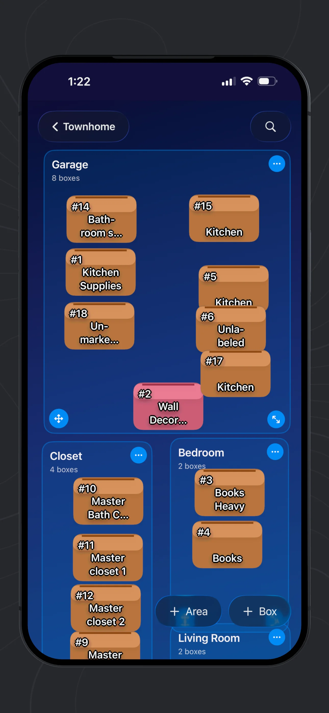 TidyMove - Full screen view of the board